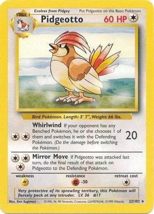Pidgeotto - 022/102 - Base Set Normal