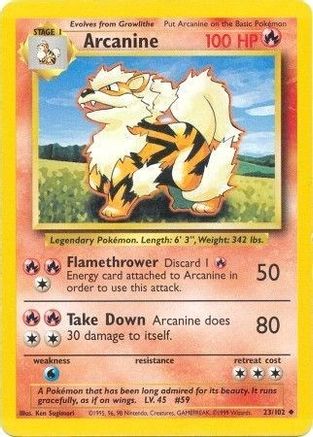 Arcanine - 023/102 - Base Set Normal - Uncommon