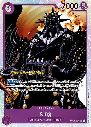 (ST04-004) King - Super Pre-Release Starter Deck 4: Animal Kingdom Pirates Foil