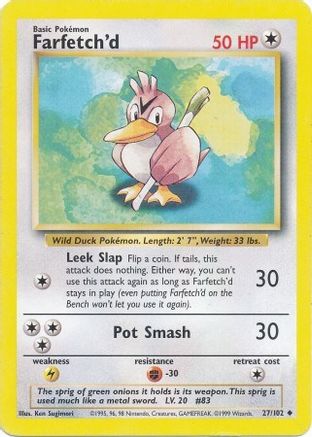 Farfetch'd - 027/102 - Base Set Normal