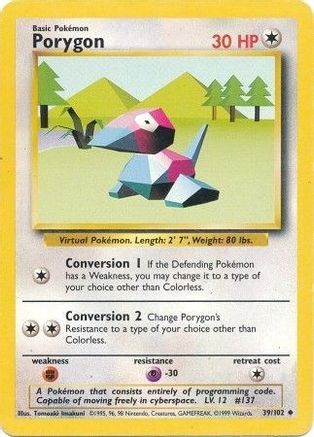 Porygon - 039/102 - Base Set Normal