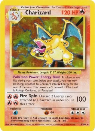 Charizard - 004/102 - Base Set Holofoil - Holo Rare