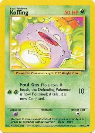 Koffing - 051/102 - Base Set Normal