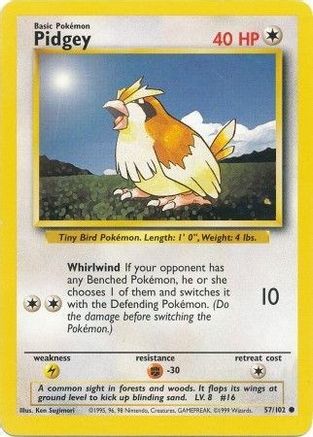 Pidgey - 057/102 - Base Set Normal