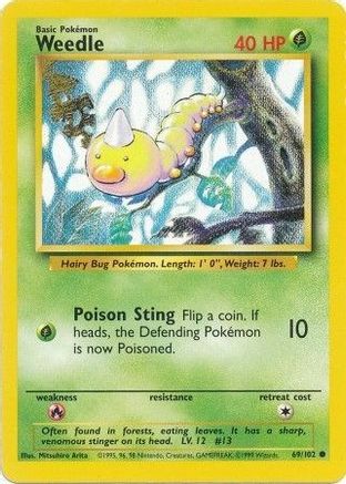 Weedle - 069/102 - Base Set Normal