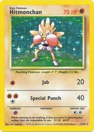 Hitmonchan - 007/102 - Base Set Holofoil