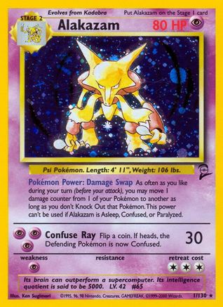 Alakazam - 001/130 - Base Set 2 Holofoil - Holo Rare