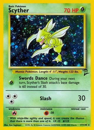 Scyther - 017/130 - Base Set 2 Holofoil