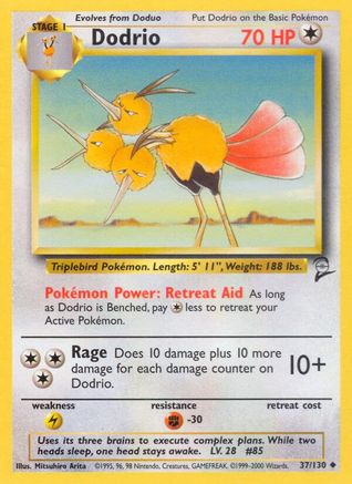 Dodrio - 037/130 - Base Set 2 Normal