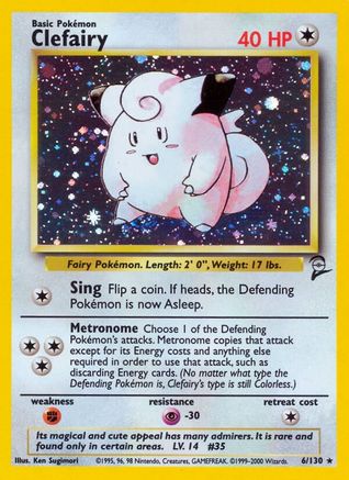 Clefairy - 006/130 - Base Set 2 Holofoil - Holo Rare