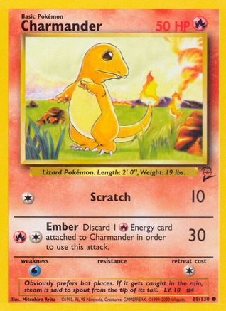 Charmander - 069/130 - Base Set 2 Normal - Common