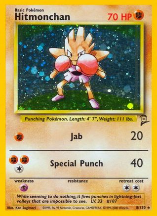 Hitmonchan - 008/130 - Base Set 2 Holofoil