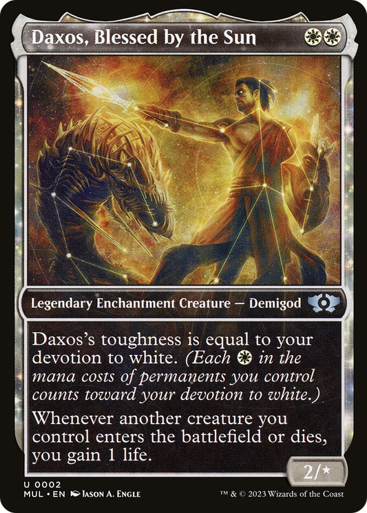 Daxos, Blessed by the Sun (MUL-002) - Multiverse Legends: (Showcase, nyxtouched) Foil