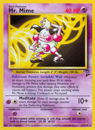 Mr. Mime (27/130) - Base Set 2  - Rare