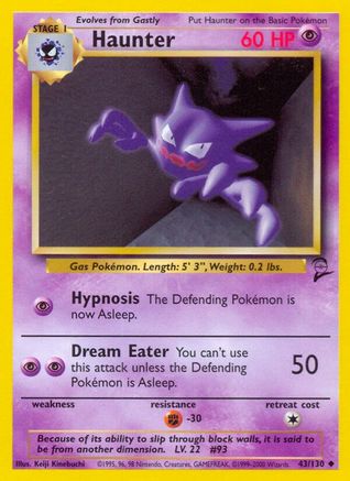 Haunter - 043/130 - Base Set 2 Normal