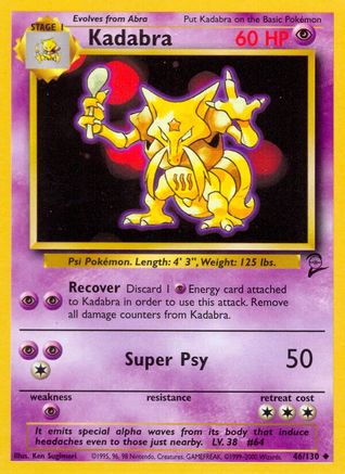 Kadabra - 046/130 - Base Set 2 Normal