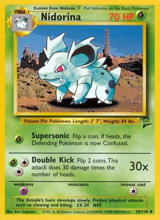 Nidorina - 053/130 - Base Set 2 Normal