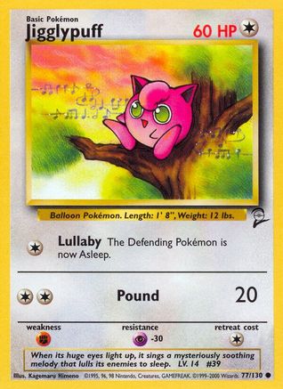 Jigglypuff - 077/130 - Base Set 2 Normal