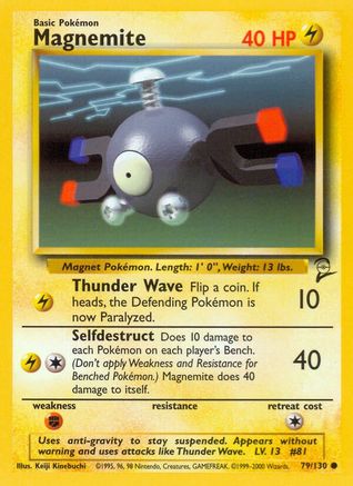 Magnemite - 079/130 - Base Set 2 Normal