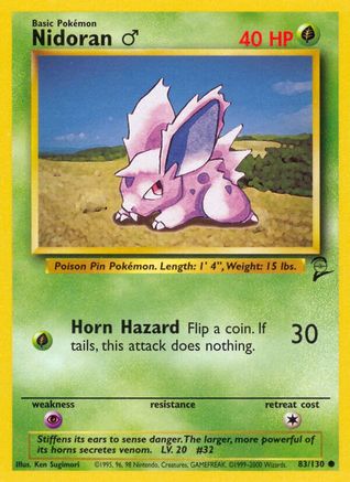 Nidoran M - 083/130 - Base Set 2 Normal