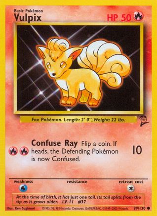 Vulpix - 099/130 - Base Set 2 Normal