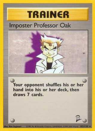 Imposter Professor Oak - 102/130 - Base Set 2 Normal