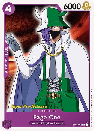 Page One (ST04-012) - Super Pre-Release Starter Deck 4: Animal Kingdom Pirates