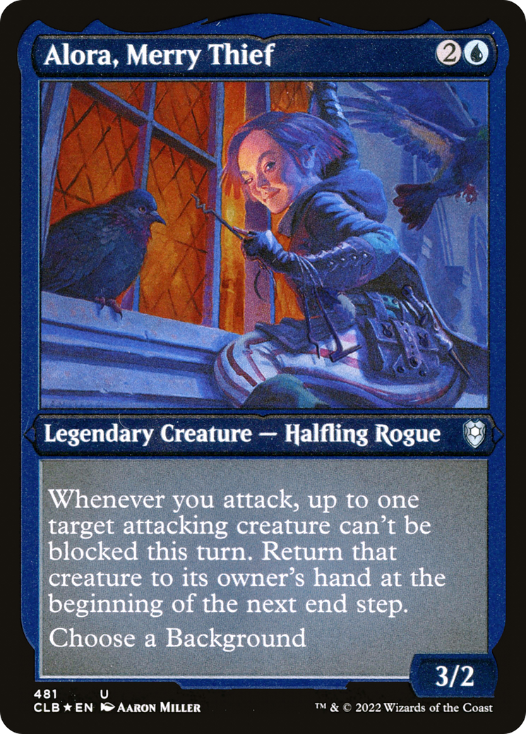 Alora, Merry Thief (CLB-481) - Commander Legends: Battle for Baldur's Gate Etched Foil