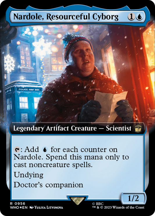 Nardole, Resourceful Cyborg (Extended Art) (Surge Foil) (WHO-956) - Doctor Who: (Extended Art) Foil