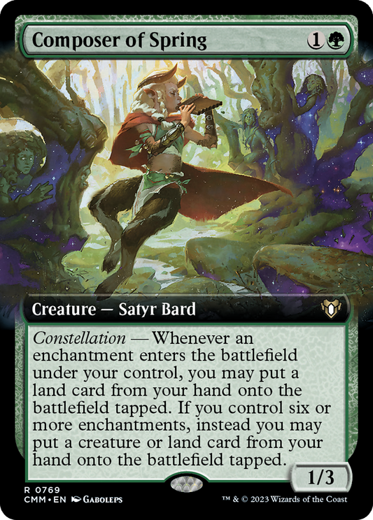 Composer of Spring (CMM-769) - Commander Masters: (Extended Art) Foil