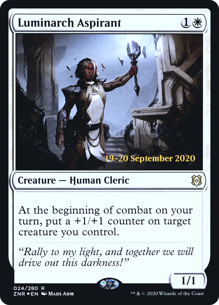 Luminarch Aspirant (PRE-24S) - Zendikar Rising Promos (Prerelease) Foil