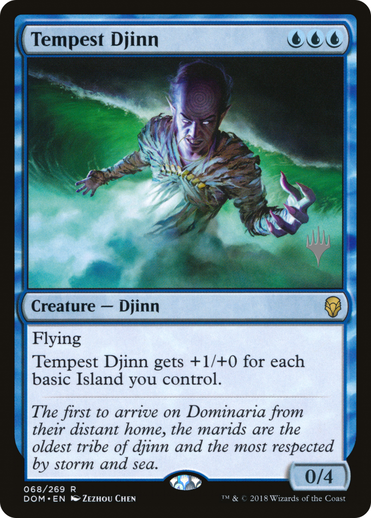 Tempest Djinn (PPM20-68P) - Dominaria Promos (Promo Pack) Foil