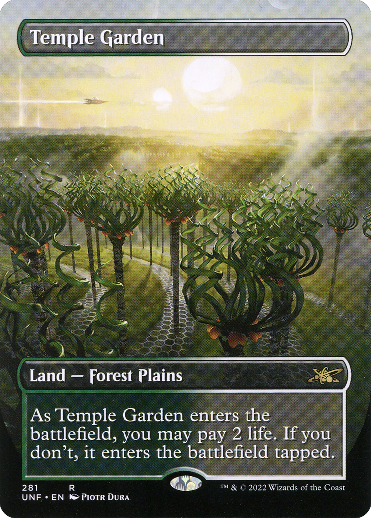 Temple Garden  (Borderless)(UNF-281) - Unfinity Foil