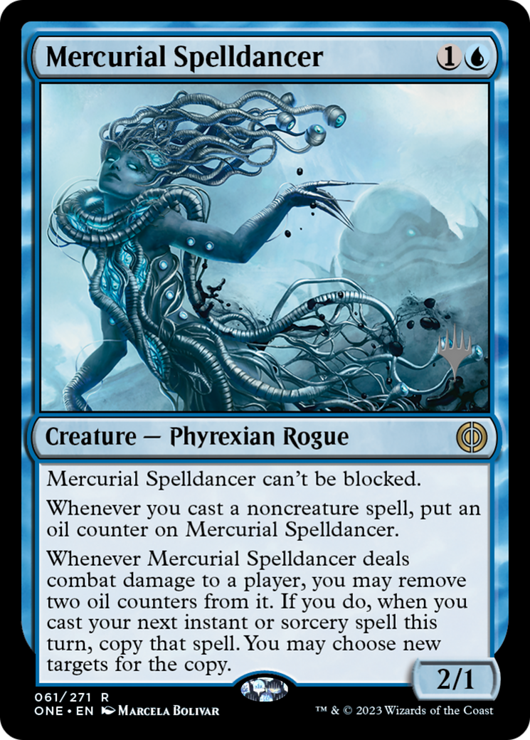 Mercurial Spelldancer (PONE-61P) - Phyrexia: All Will Be One Promos Foil