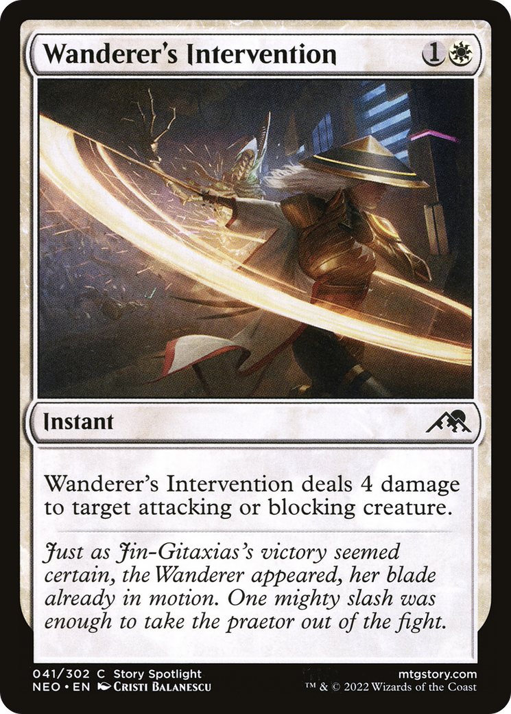 Wanderer's Intervention (NEO-041) - Kamigawa: Neon Dynasty