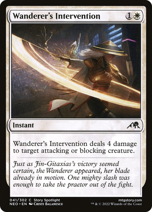 Wanderer's Intervention (NEO-041) - Kamigawa: Neon Dynasty