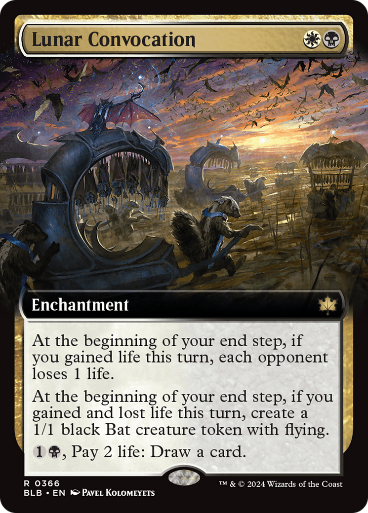 Lunar Convocation (Extended Art) (BLB-366) - Bloomburrow: (Extended Art) Foil