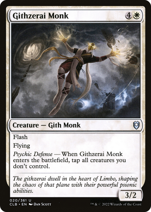 Githzerai Monk (CLB-020) - Commander Legends: Battle for Baldur's Gate Foil