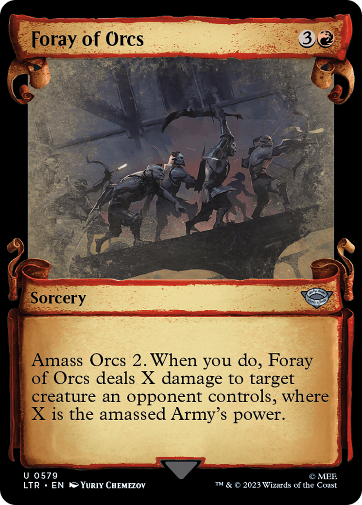 Foray of Orcs (Showcase Scrolls) (LTR-579) - The Lord of the Rings: Tales of Middle-earth: (Showcase)