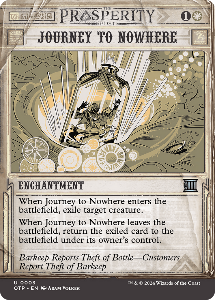 Journey to Nowhere (OTP-003) - Breaking News: (Showcase) (Borderless) Foil