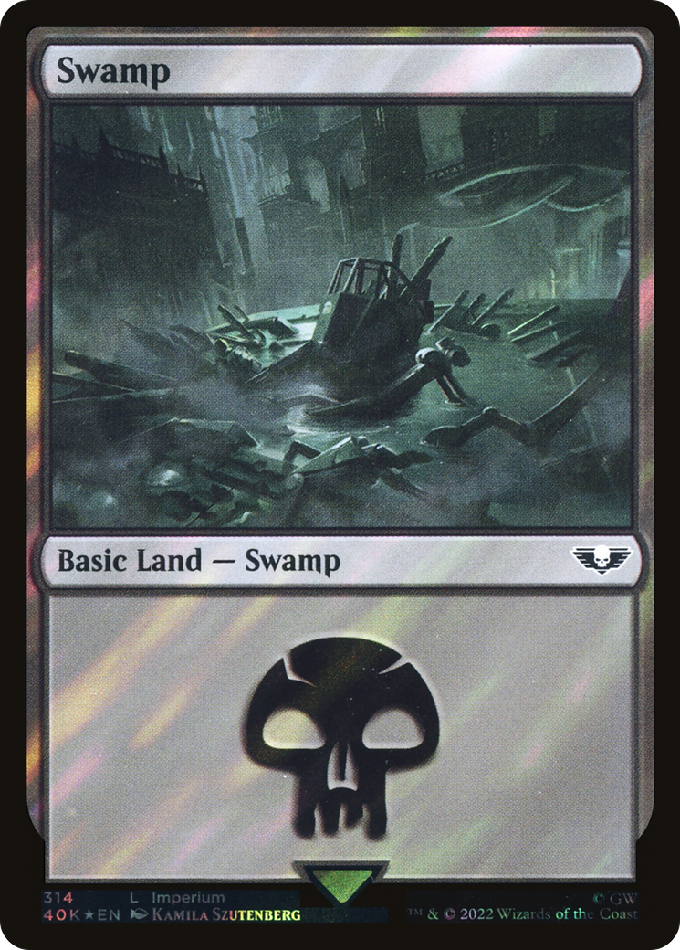 Swamp (40K-314★) - Warhammer 40,000 Commander Foil