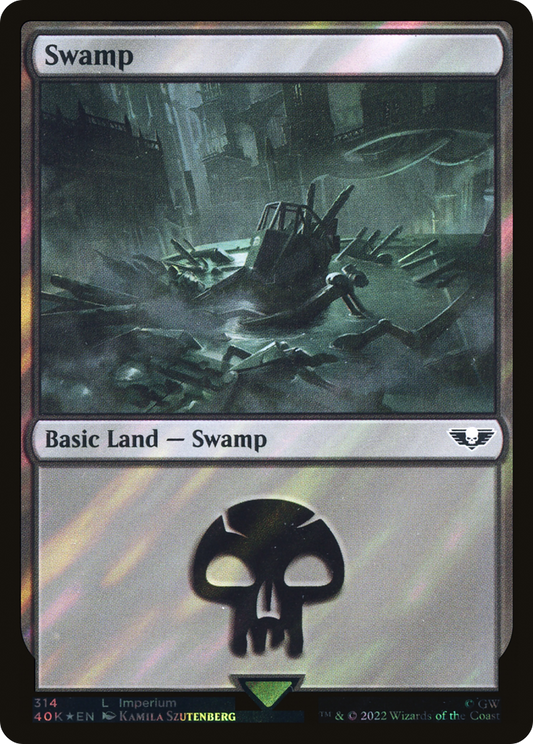 Swamp (40K-314★) - Warhammer 40,000 Commander Foil