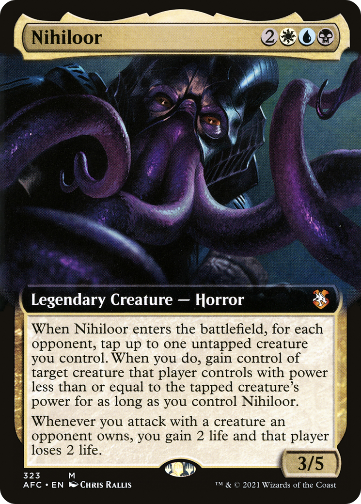 Nihiloor (AFC-323) - Forgotten Realms Commander: (Extended Art)