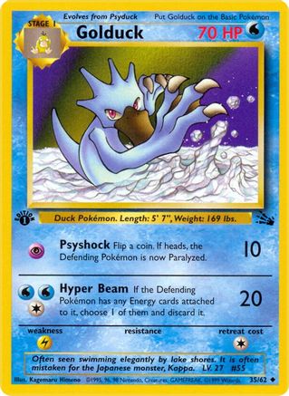 Golduck 035/062 - Fossil 1st Edition - Uncommon