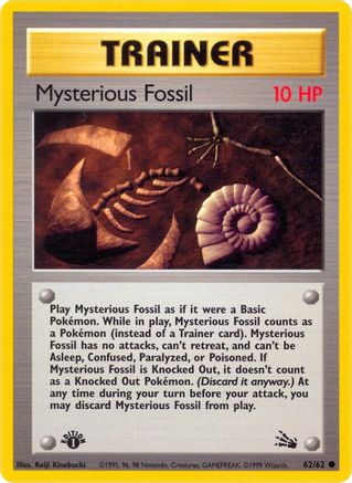Mysterious Fossil 062/062 - Fossil 1st Edition - Common