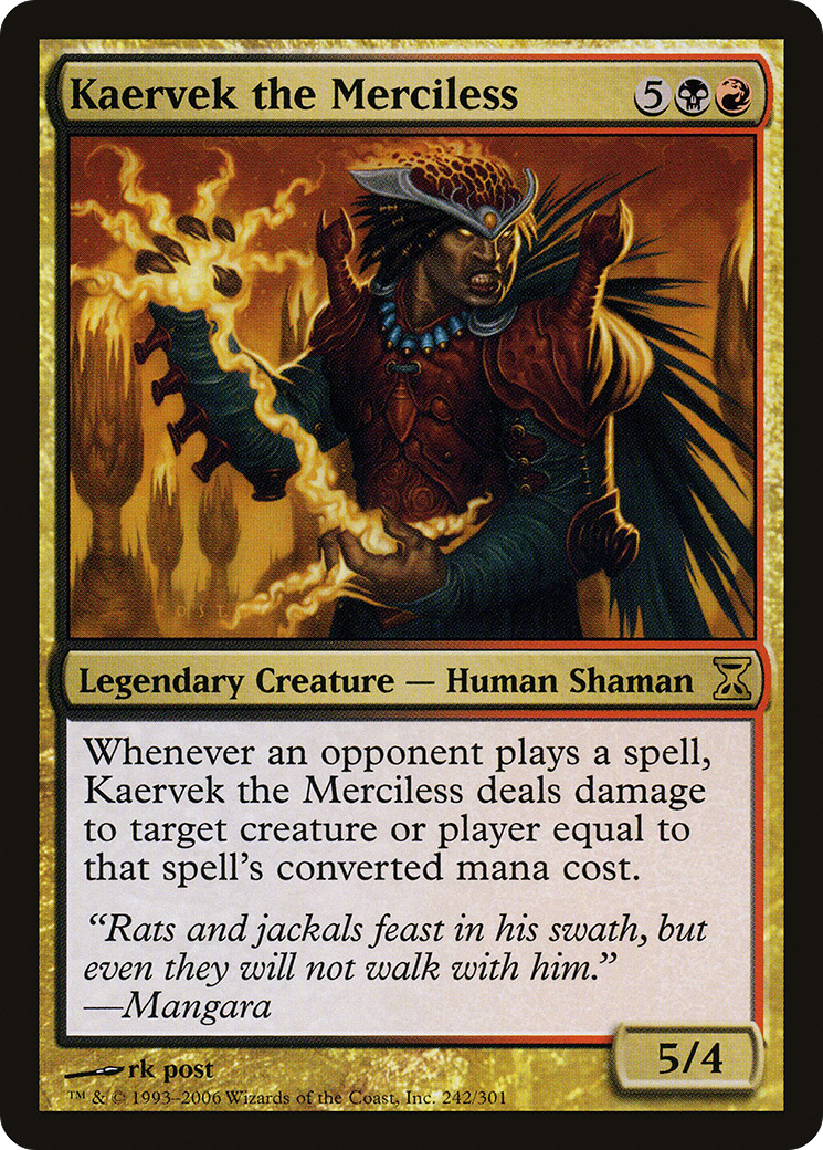 Kaervek the Merciless (TSP-242) - Time Spiral Foil