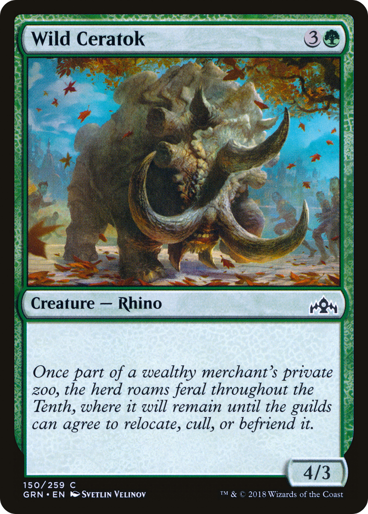 Wild Ceratok (GRN-150) - Guilds of Ravnica Foil