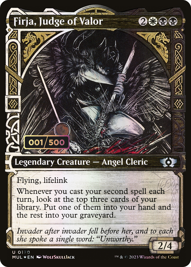 Firja, Judge of Valor (MUL-170Z) - Multiverse Legends: (Showcase) Foil