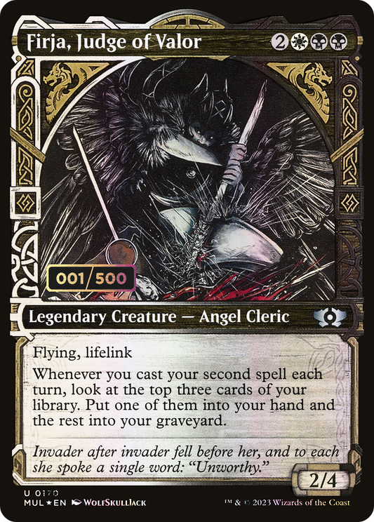 Firja, Judge of Valor (MUL-170Z) - Multiverse Legends: (Showcase) Foil