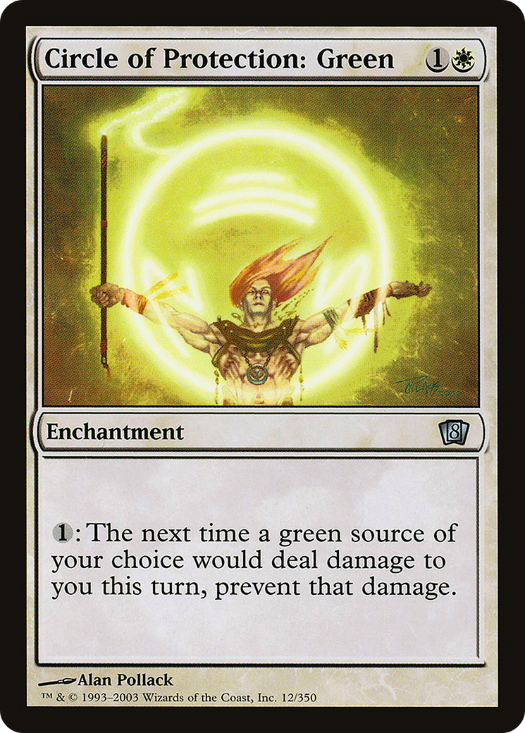 Circle of Protection: Green (8ED-12★) - Eighth Edition Foil